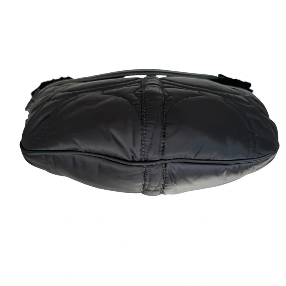 🆕 Coach Fur Signature Shoulder Bag Black Quilted Hobo